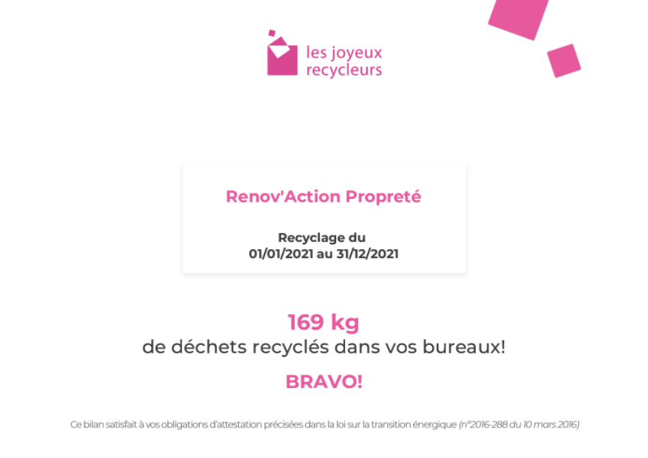 You are currently viewing Bilan recyclage 2021 au siège – les joyeux recycleurs